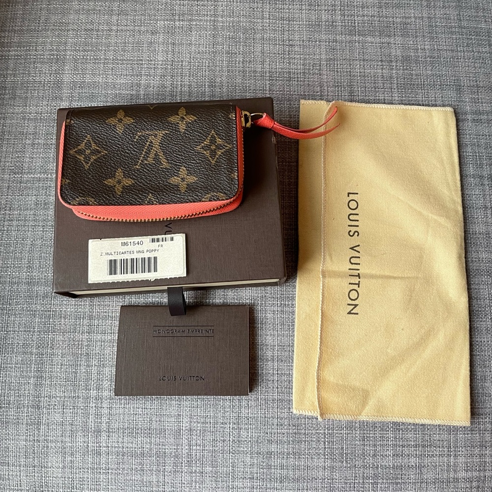 Louis Vuitton Poppy Monogram Canvas Zippy Multicartes Wallet